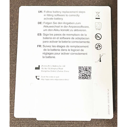 Model Z22A for a all rechargeable hearing aids OTICON, miniRITE R/MiniRITE T R