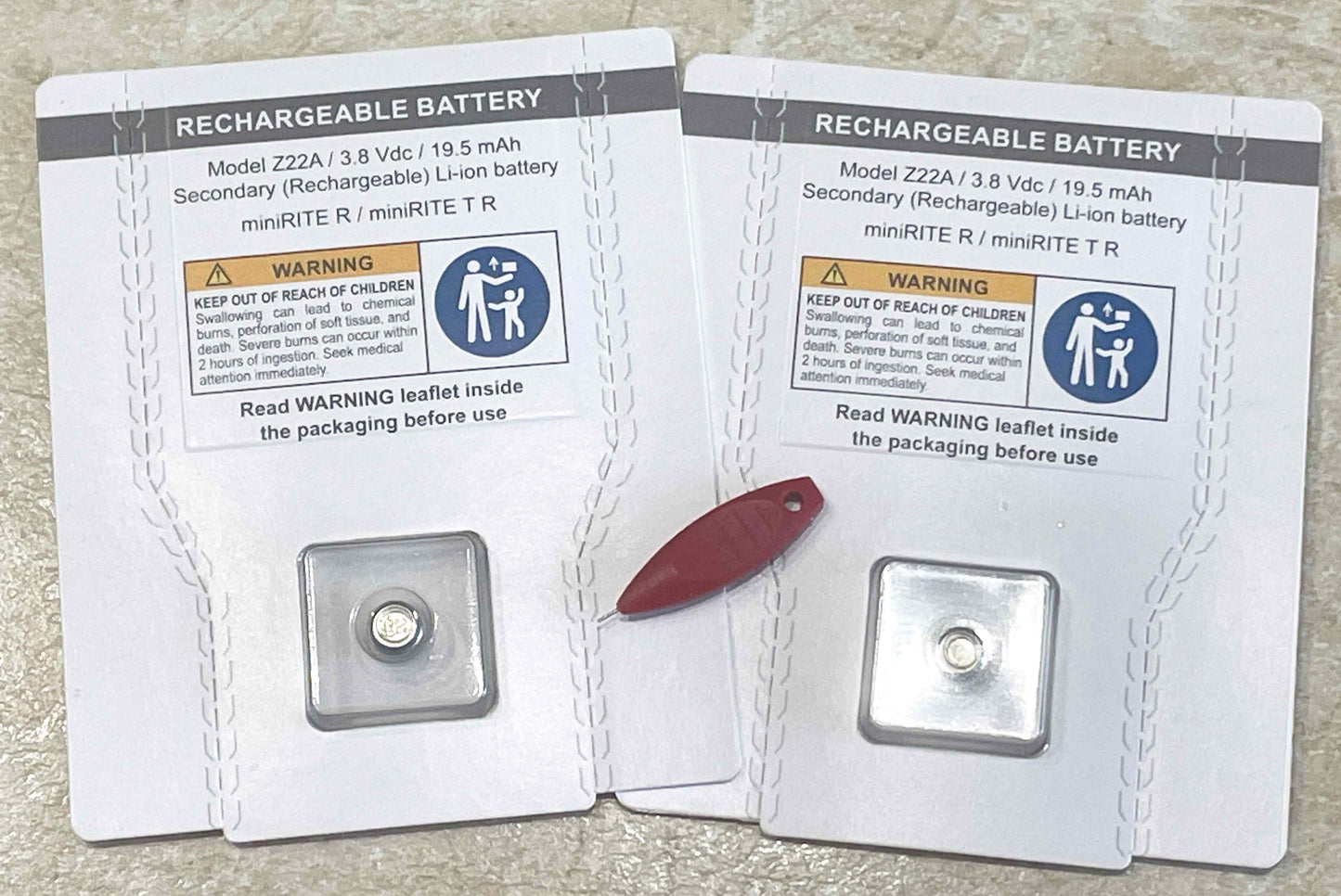 Pair of Model Z22A for a all rechargeable hearing aids OTICON + Removal Tool