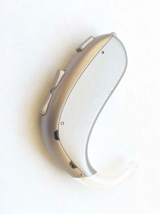 Used, Oticon Xceed 1 SP behind the ear BTE Beige Color