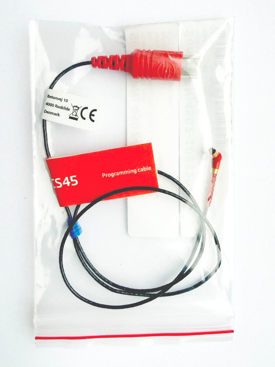 New Sonion CS45 Programming Cable. Red Color. S/N - 4502-1055202 - USA Shipping