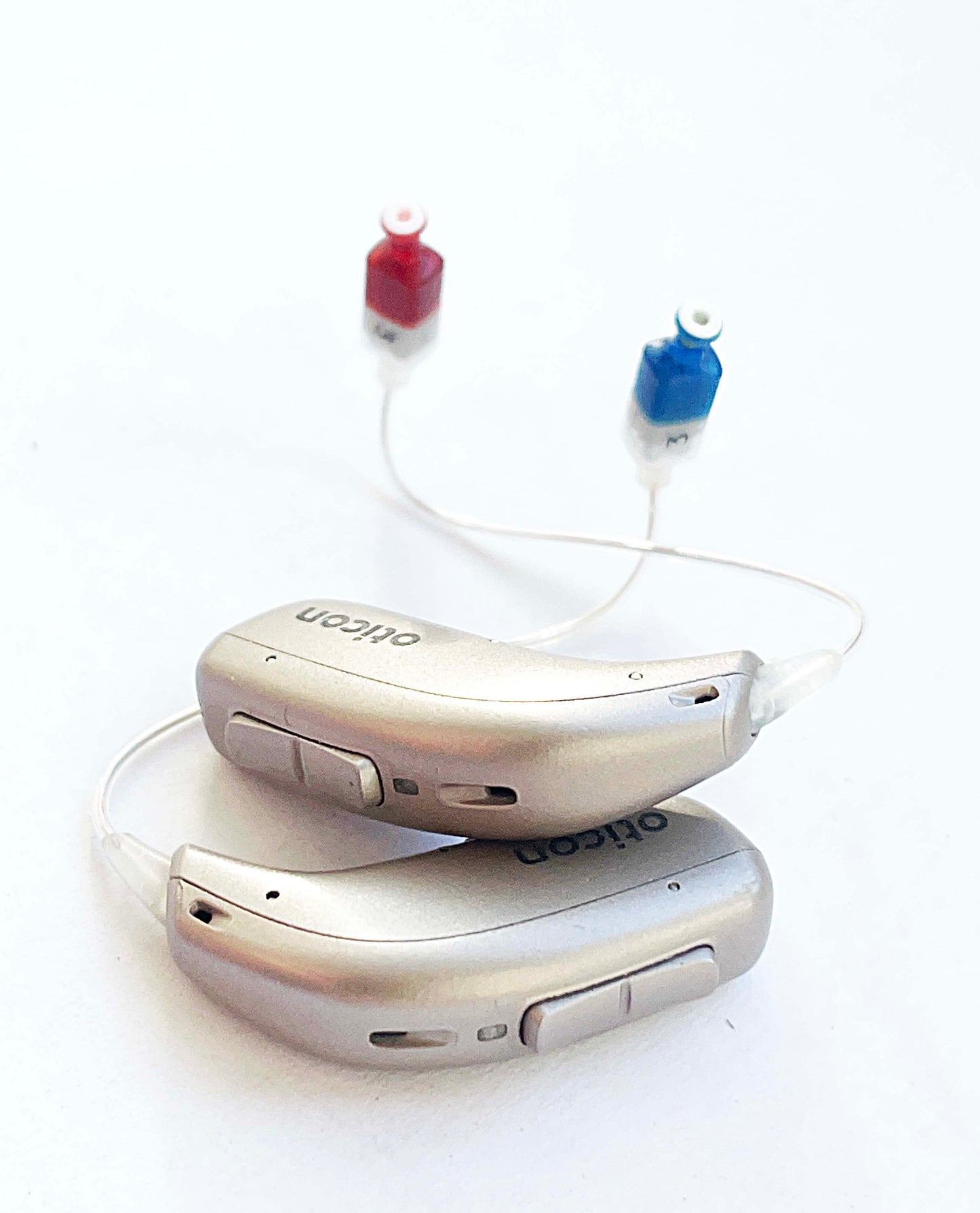 Used, Pair of Oticon Zircon 1 miniRITE R Beige Color + Charger