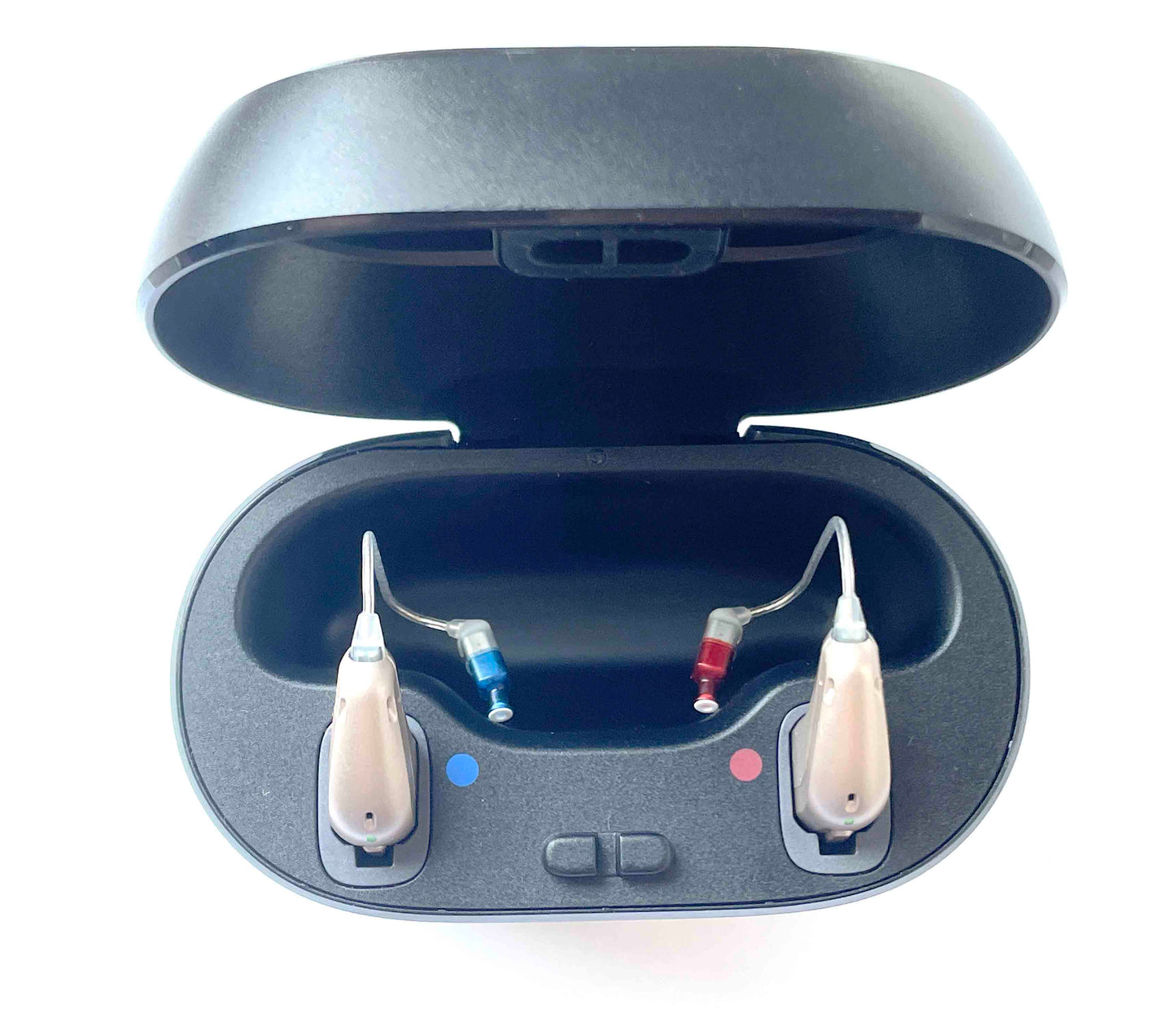 Used, Pair of Oticon Intent 1 hearing aids + Speakers 2/85db + Smart charger