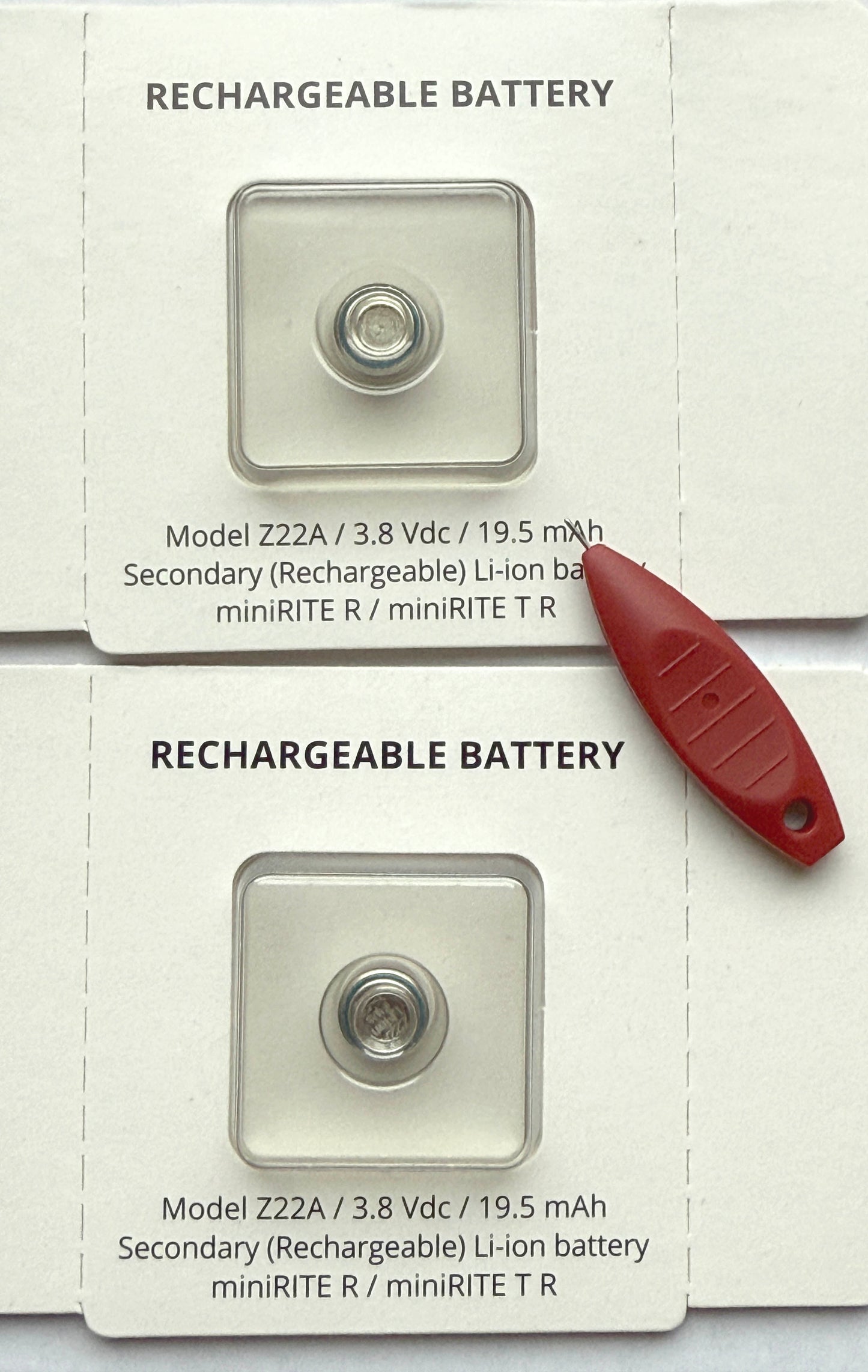 Pair of Model Z22A for a all rechargeable hearing aids OTICON + Removal Tool