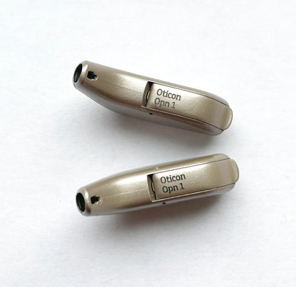 Used, Pair of Oticon OPN 1 miniRITE / Beige Color