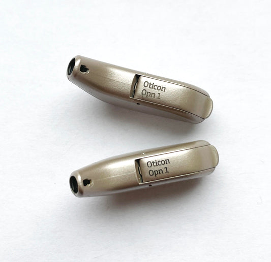 Used, Pair of Oticon OPN 1 miniRITE / Beige Color
